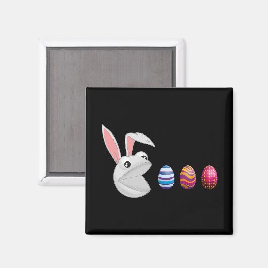 Aimant Lapin de Pâques Chasse aux œufs (Recto/Verso)