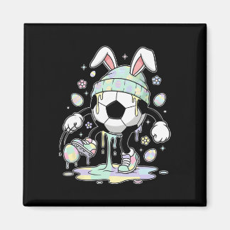 Aimant Lapin de Pâques de football Œuf Goutte Crème glacé