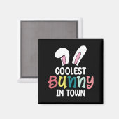 Aimant Lapin de Pâques le plus cool de la ville (Recto/Verso)