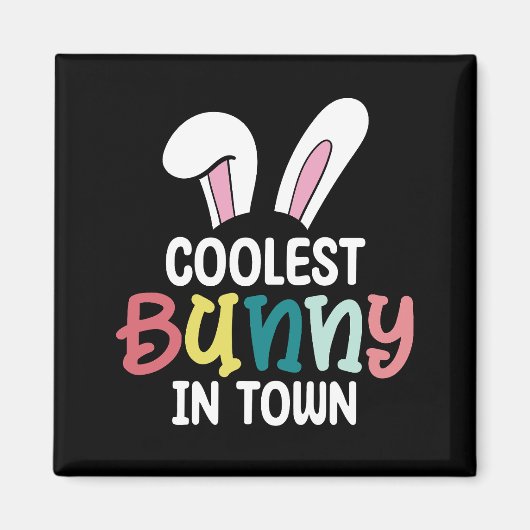 Aimant Lapin de Pâques le plus cool de la ville (Devant)