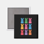 Aimant Lapin de Pâques Œufs Carreaux Léopard (Recto/Verso)