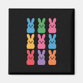 Aimant Lapin de Pâques Œufs Carreaux Léopard (Devant)
