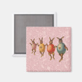 Aimant Lapin de Pâques Œufs Dansants (Recto/Verso)