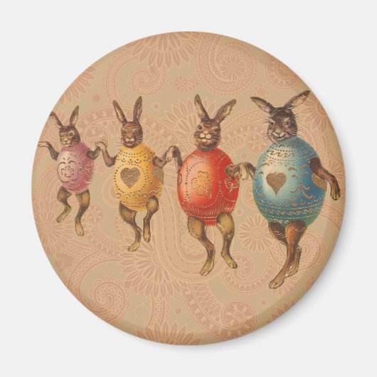 Aimant Lapin de Pâques Œufs Dansants (Devant)
