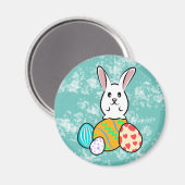 Aimant Lapin de Pâques sur des œufs de Pâques (Recto/Verso)