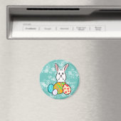 Aimant Lapin de Pâques sur des œufs de Pâques (In Situ (Lave-vaisselle))