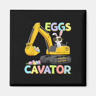 Aimant Lapin drôle d'excavatrice de Pâques Cavator d'œufs