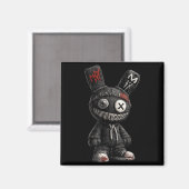 Aimant Lapin Effrayant Horreur Gothique Grunge Emo Esthét (Recto/Verso)