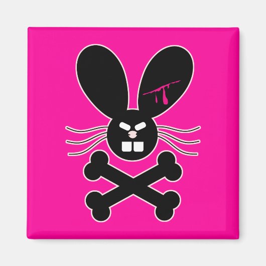 Aimant Lapin Emo Méchant Os de la Croix (Devant)