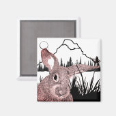 Aimant Lapin et Papillon (Recto/Verso)