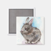 Aimant Lapin gris (Recto/Verso)