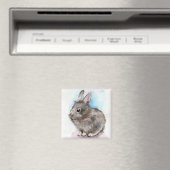 Aimant Lapin gris (In Situ (Lave-vaisselle))