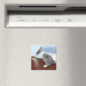 Aimant Lapin hollandais à cheval (In Situ (Lave-vaisselle))