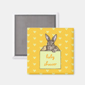 Aimant lapin jaune dans la boîte (Recto/Verso)