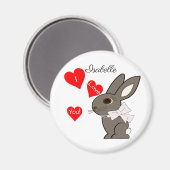 Aimant Lapin "Je t'aime!" (Recto/Verso)