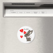 Aimant Lapin "Je t'aime!" (In Situ (Lave-vaisselle))