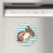 Aimant Lapin lave son visage (In Situ (Lave-vaisselle))