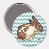 Aimant Lapin lave son visage (Recto/Verso)