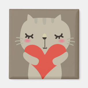 Aimant Lapin mignon avec amour