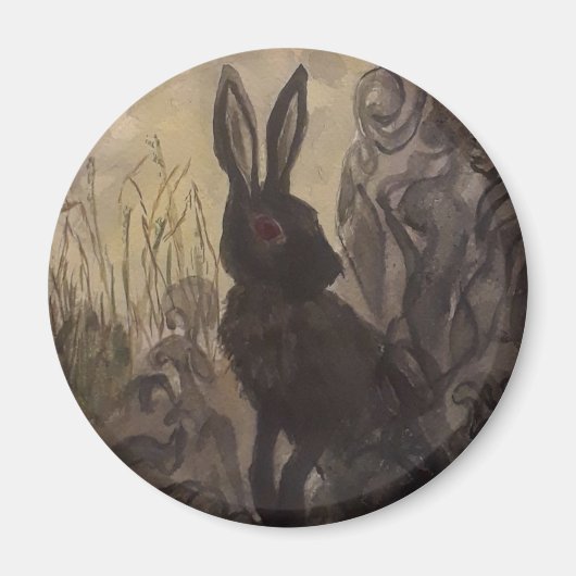 Aimant Lapin noir de l'Inle (Devant)