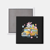 Aimant Lapin Portant Le Panier Des Oeufs De Pâques Sur Le (Recto/Verso)