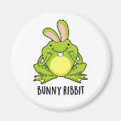 Aimant Lapin Ribbit Funny Lapin Frog Pun (Devant)
