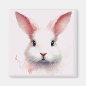 Aimant lapin rose Whimsical (Devant)