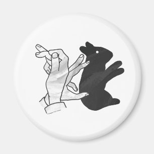 Aimant Lapin Silhouette Main