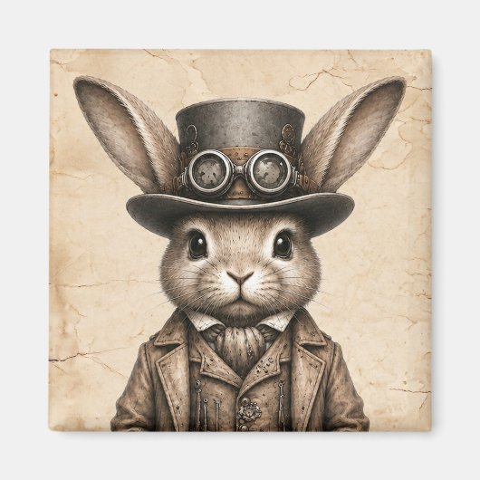 Aimant Lapin Steampunk (Devant)