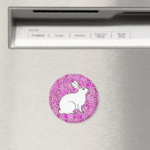 Aimant Lapin sur un lit de fleurs de printemps (In Situ (Lave-vaisselle))