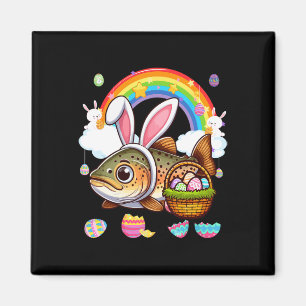 Aimant Lapin Truite Poisson Pâques Chasse Œufs Bysket Cou
