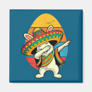 Aimant Lapin vintage rétro dabant mexicain Pâques