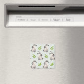 Aimant Lapins d'aquarelle et herbe (In Situ (Lave-vaisselle))