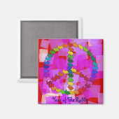 Aimant Lapins de paix (Recto/Verso)