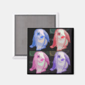 Aimant lapins pop art (Recto/Verso)