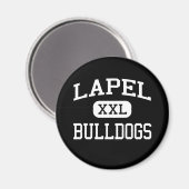 Aimant Lapon - Bulldogs - Lycée - Lapel Indiana (Recto/Verso)