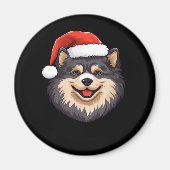 Aimant Lapphund finlandais Douceur moche Noël Classique T (Devant)