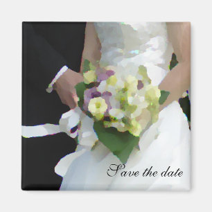 Aimant l'aquarelle de bouquet, font gagner la date
