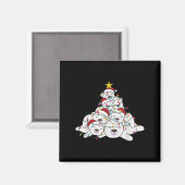 Aimant Lar Bear Christmas Tree Funny Animal Christmas Lar (Recto/Verso)