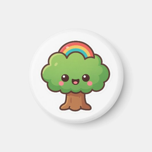 Aimant L'arbre convivial Kawaii (Devant)