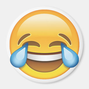Aimant Larmes pleurantes riantes d'emoji de joie
