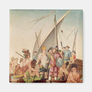 Aimant L'arrivée de Hernando Cortes au Mexique