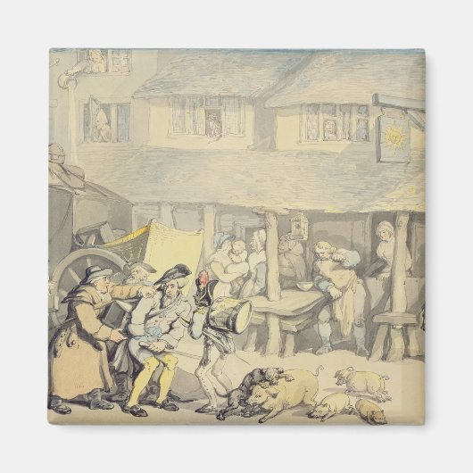 Aimant L'arrivée de l'entraîneur de stade au Sun Inn, Bod (Devant)