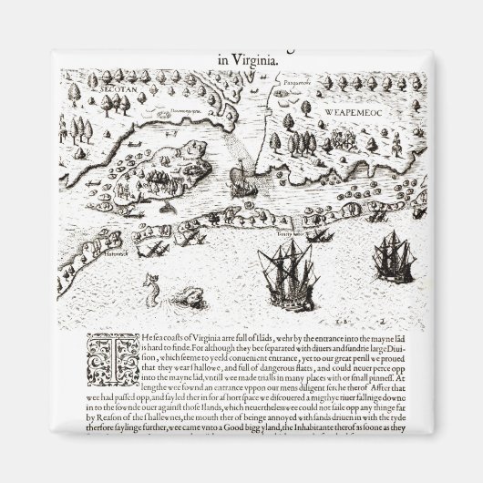 Aimant L'arrivée des Anglais en Virginie (Devant)