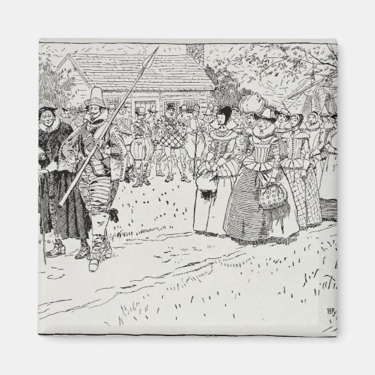 Aimant L'arrivée des jeunes femmes à Jamestown (Devant)
