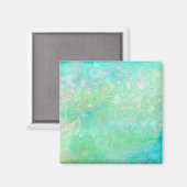 Aimant L'art Abstrait bleu et vert (Recto/Verso)