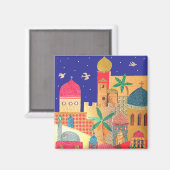 Aimant L'Art Coloré De Jérusalem (Recto/Verso)