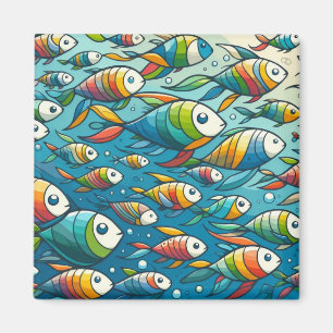 Aimant L'art coloré du poisson sous-marin