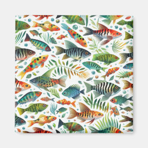 Aimant L'art coloré du poisson sous-marin