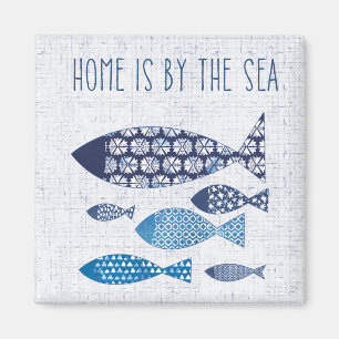 Aimant L'art côtier  Home is By the Sea
